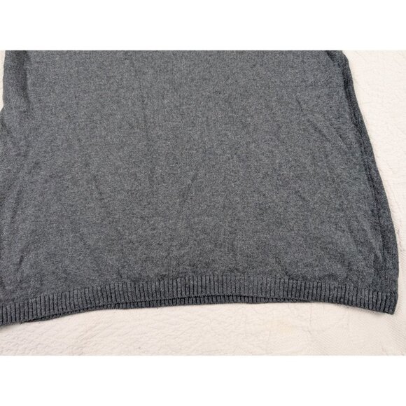 GAP Top blouse Women's Size Small Gray  Zip Back Knit cotton nylon cashmere - Picture 14 of 15